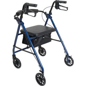 Aluminum Rollator w/Loop Brake Blue  4-Wheel