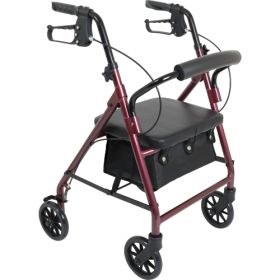 Rollator Junior Aluminum 6 Wheels Burgundy