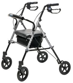 Set n' Go Wide Rollator Ht Adj Silver