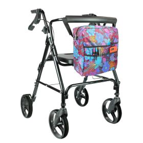 Rollator Bag (Option: Purple Floral)